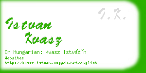 istvan kvasz business card